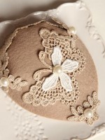 Lace Butterfly Pearl Lady Mini Top Hat