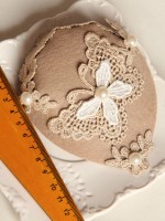 Lace Butterfly Pearl Lady Mini Top Hat