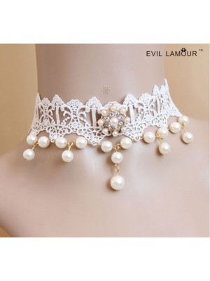 Lace Pearl Choker