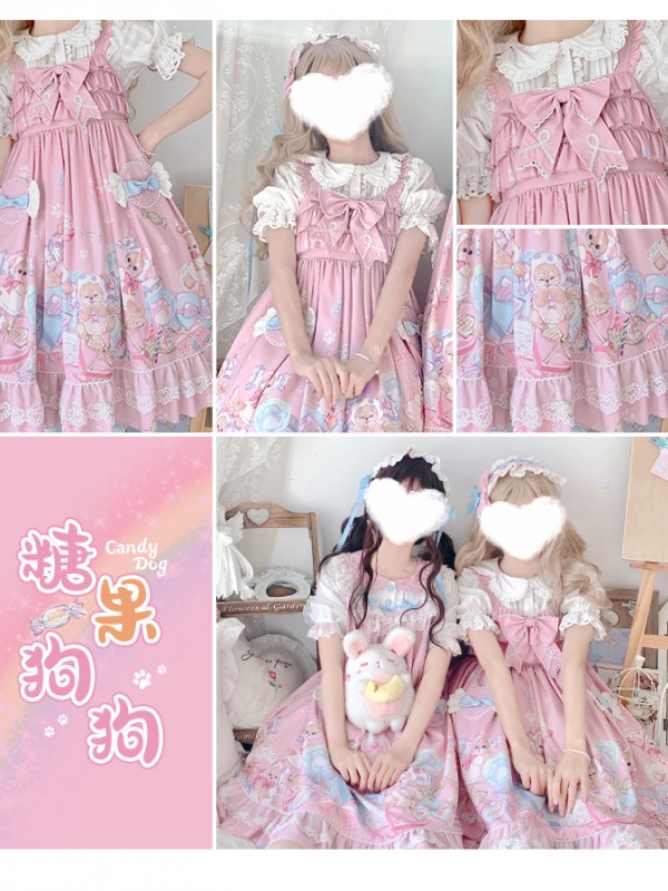 Line Ball Cat - Candy Dog Jumperskirt Line Ball Cat - Candy Dog Jumperskirt