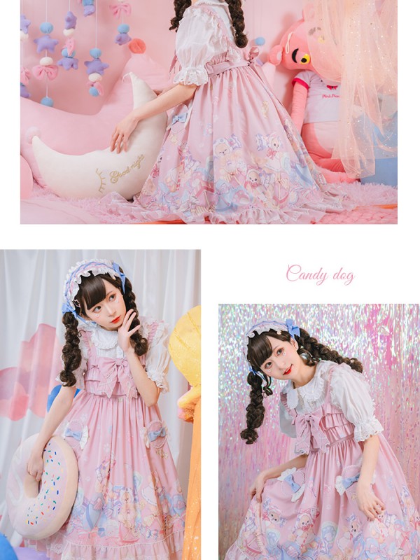 Line Ball Cat - Candy Dog Jumperskirt Line Ball Cat - Candy Dog Jumperskirt