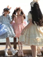 【Little Ice Cream】~Pure color lolita skirt~Summer One-piece