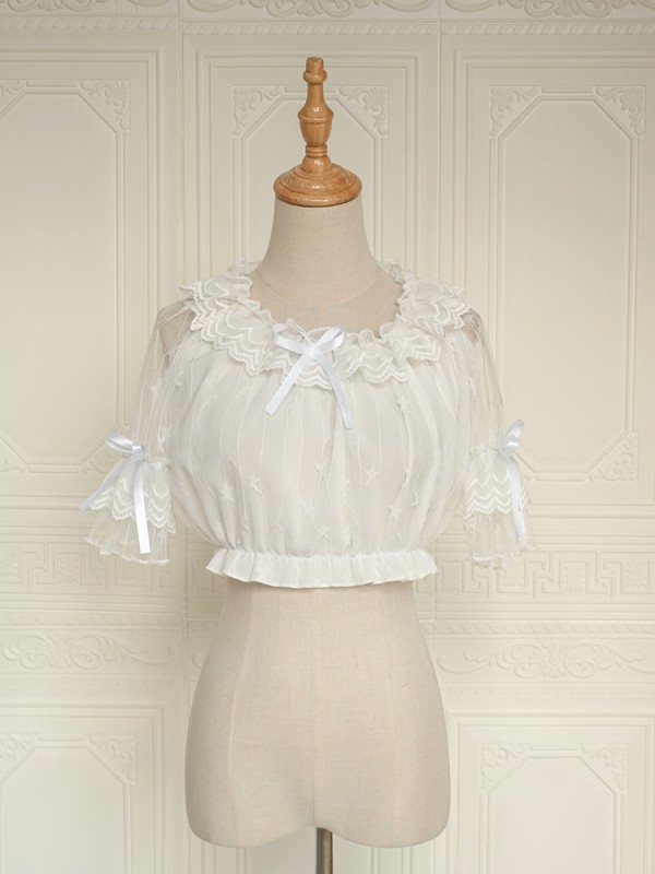 Little Star Lace Short Sleeve Blouse Little Star Lace Short Sleeve Blouse