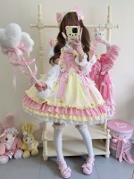 [Little Star Wing] ~ Sweet Lolita jumperskirt~summer~yellow