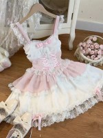 Lolita Ballet Style JSK Sling Three Piece Set pink Lolita Ballet Style JSK Sling Three Piece Set pink