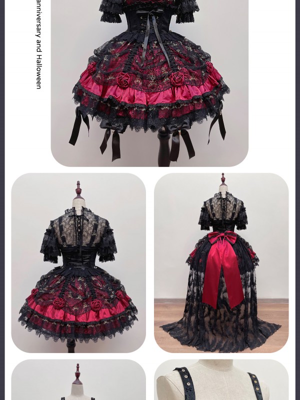 Lolita Black Sweet Gothic Devil Black Red Lolita Black Sweet Gothic Devil Black Red