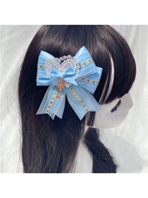 Love Themed Sky Blue Hair Clip