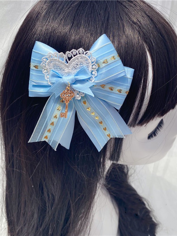 Love Themed Sky Blue Hair Clip Love Themed Sky Blue Hair Clip