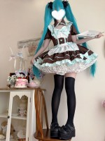 Brown Sweet And Cute Short Maid Lolita Dress Brown Sweet And Cute Short Maid Lolita Dress
