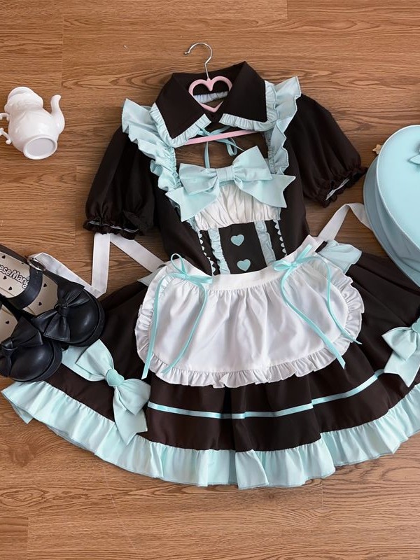 Sweet And Cute Black Short Maid Lolita Dress Sweet And Cute Black Short Maid Lolita Dress