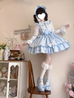 Sweet Cute Blue Lolita Dress JSK Suspender Dress Sweet Cute Blue Lolita Dress JSK Suspender Dress