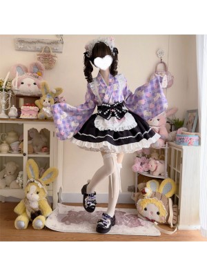Purple Lolita Dress Japanese Maid Improved Dress