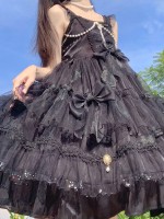 Sweet Gothic Princess Lolita JSK Suspender Skirt Sweet Gothic Princess Lolita JSK Suspender Skirt