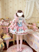 Pink Sweet Lolita Dress JSK Suspender Bud Dress Pink Sweet Lolita Dress JSK Suspender Bud Dress