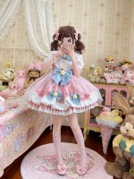 Pink Sweet Lolita Dress JSK Suspender Bud Dress Pink Sweet Lolita Dress JSK Suspender Bud Dress