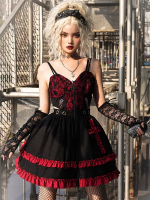 Dark Gothic Lolita JSK Lace Suspender Skirt Dark Gothic Lolita JSK Lace Suspender Skirt