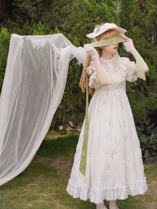 Sweet and Fresh Pastoral Style Printed OP Lolita Dress Sweet and Fresh Pastoral Style Printed OP Lolita Dress