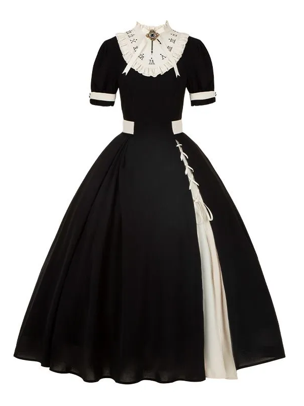 Church Style Contrast Color OP Detachable Embroidered Fake Collar Lolita Dress Church Style Contrast Color OP Detachable Embroidered Fake Collar Lolita Dress