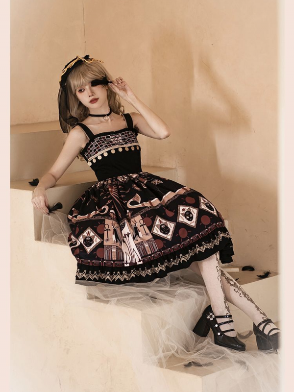 Sweet Retro Print JSK Suspender Dress Sweet Retro Print JSK Suspender Dress