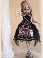 Sweet Retro Print JSK Suspender Dress Sweet Retro Print JSK Suspender Dress