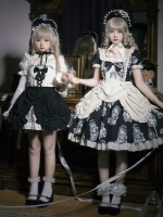 Sweet Gothic OP Print Doll Feeling Lolita Short Dress Sweet Gothic OP Print Doll Feeling Lolita Short Dress