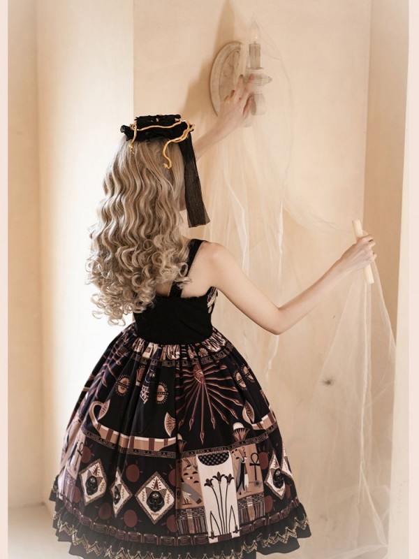 Sweet Retro Print JSK Suspender Dress Sweet Retro Print JSK Suspender Dress