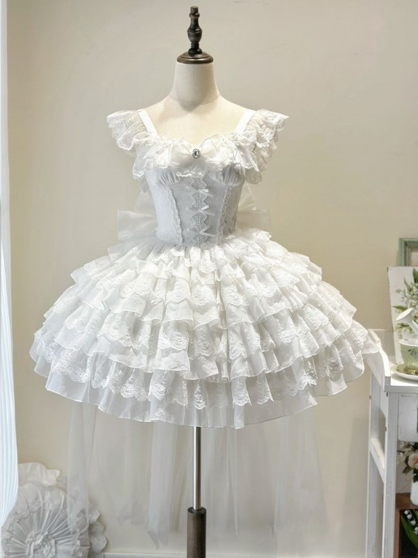 Lolita Ballet Style Bride JSK Suspender Dress Lolita Ballet Style Bride JSK Suspender Dress