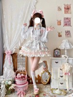 Printed Cake Skirt Lace Waist Tutu Skirt Lolita Suspender Skirt Printed Cake Skirt Lace Waist Tutu Skirt Lolita Suspender Skirt