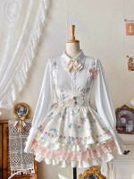 Printed Cake Skirt Lace Waist Tutu Skirt Lolita Suspender Skirt Printed Cake Skirt Lace Waist Tutu Skirt Lolita Suspender Skirt