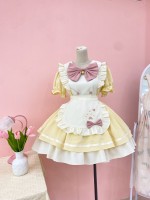 Sweet And Cute OP Short Maid Apron Lolita Dress Sweet And Cute OP Short Maid Apron Lolita Dress