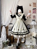 Black Retro Lolita Apron Maid Dress Black Retro Lolita Apron Maid Dress