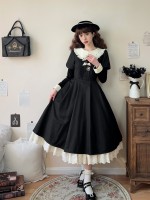 Black Retro Lolita Apron Maid Dress Black Retro Lolita Apron Maid Dress
