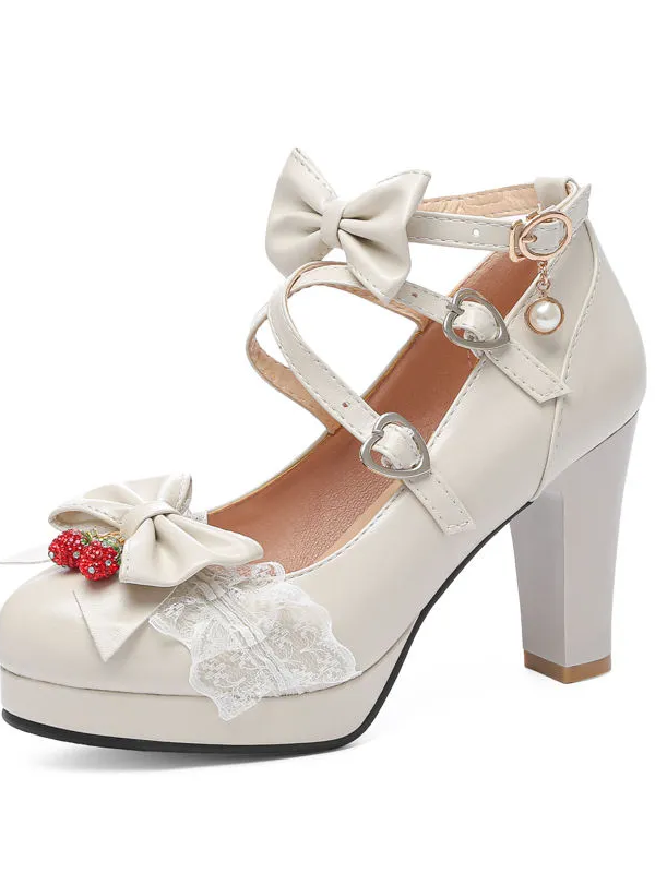 Sweet and Cute Round-toe Lolita Shoes JK Shoes Sweet and Cute Round-toe Lolita Shoes JK Shoes