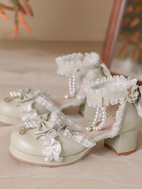Sweet and Lovely Light Bride Lolita Shoes Sweet and Lovely Light Bride Lolita Shoes