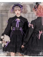 Sweet Gothic Lolita OP Long-sleeved Dress Cake Skirt Sweet Gothic Lolita OP Long-sleeved Dress Cake Skirt