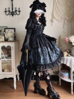Sweet Gothic Lolita Dress Dark Style JSK Printed Dress Sweet Gothic Lolita Dress Dark Style JSK Printed Dress