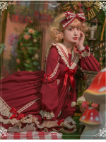 Lolita Long sleeves OP Retro Palace Style High Waist Lolita Princess Dress Lolita Long sleeves OP Retro Palace Style High Waist Lolita Princess Dress