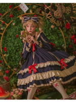 Lolita Long sleeves OP Retro Palace Style High Waist Lolita Princess Dress Lolita Long sleeves OP Retro Palace Style High Waist Lolita Princess Dress