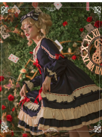 Lolita Long sleeves OP Retro Palace Style High Waist Lolita Princess Dress Lolita Long sleeves OP Retro Palace Style High Waist Lolita Princess Dress
