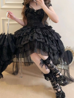 Black Lolita Ballet Style Bride JSK Suspender Dress Black Lolita Ballet Style Bride JSK Suspender Dress