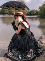 Sweet Retro Lolita Dress CLA Printed Suspender Skirt Sweet Retro Lolita Dress CLA Printed Suspender Skirt