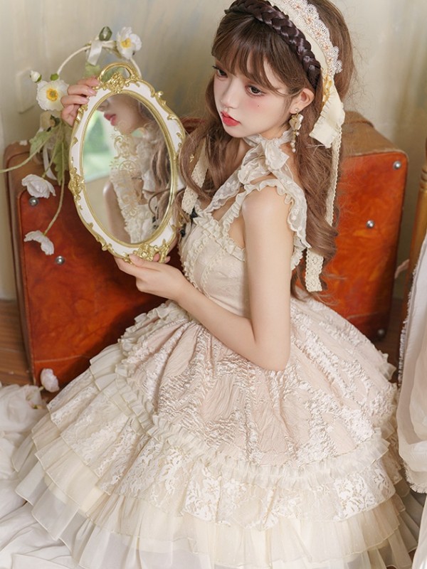 Sweet and Elegant Ballet Style Cake Skirt Lolita Suspenders Dress Sweet and Elegant Ballet Style Cake Skirt Lolita Suspenders Dress