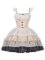 Sweet WP Fishbone Small Flying Sleeves Oversized Swing Streamer Yarn Lolita Dress Sweet WP Fishbone Small Flying Sleeves Oversized Swing Streamer Yarn Lolita Dress