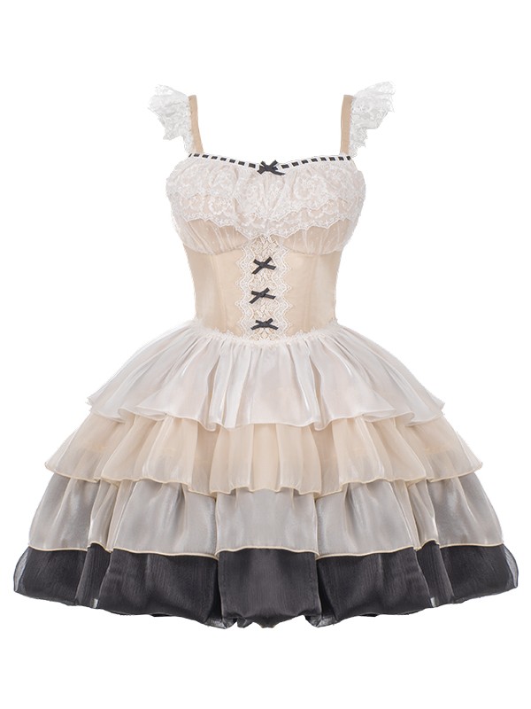 Sweet WP Fishbone Small Flying Sleeves Oversized Swing Streamer Yarn Lolita Dress Sweet WP Fishbone Small Flying Sleeves Oversized Swing Streamer Yarn Lolita Dress