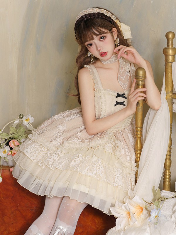 Sweet and Elegant Ballet Style Cake Skirt Lolita Suspenders Dress Sweet and Elegant Ballet Style Cake Skirt Lolita Suspenders Dress