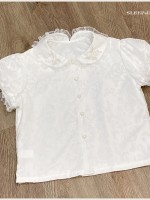 Butterfly Embroidery Doll Collar Cute Lolita Blouse Butterfly Embroidery Doll Collar Cute Lolita Blouse