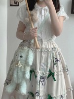 Butterfly Embroidery Doll Collar Cute Lolita Blouse Butterfly Embroidery Doll Collar Cute Lolita Blouse