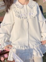 Sweet Lolita Inner Shirt Doll Collar Long Sleeve Blouse Sweet Lolita Inner Shirt Doll Collar Long Sleeve Blouse