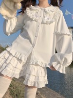Sweet Lolita Inner Shirt Doll Collar Long Sleeve Blouse Sweet Lolita Inner Shirt Doll Collar Long Sleeve Blouse