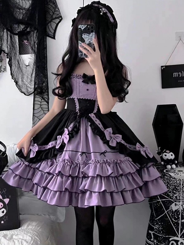 Purple Gothic Lolita Dress Sweet Lolita Puffy Princess Dress Purple Gothic Lolita Dress Sweet Lolita Puffy Princess Dress
